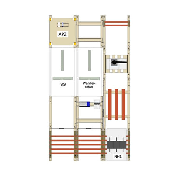 Hager Wandler-und Messfeld UF53WB7-LS